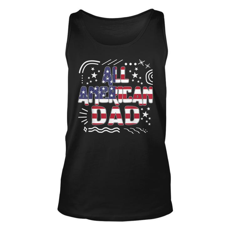 4Th Of July All American Dad Father Independence Day Freedom  Unisex Tank Top