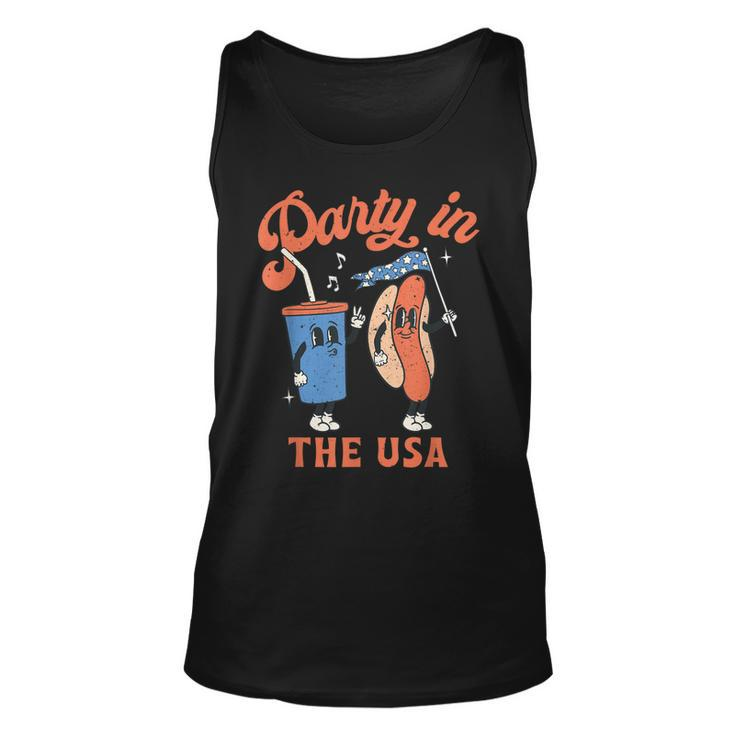 4Th Of July  For Hotdog Lover Party In The Usa  Unisex Tank Top