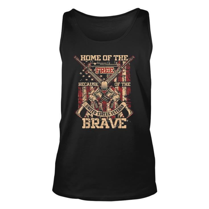 4Th Of July Military Home Of The Free Because Of The Brave Unisex Tank Top