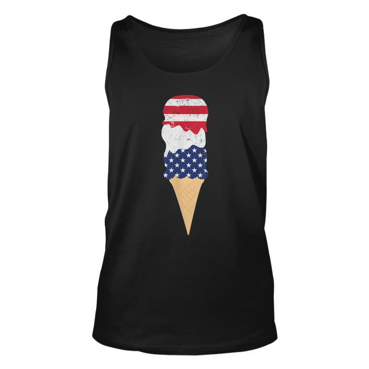 4Th Of July Patriotic Ice Cream  For Independence Day Unisex Tank Top