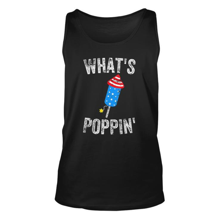 4Th Of July Summer Whats Poppin Funny Firework  Unisex Tank Top
