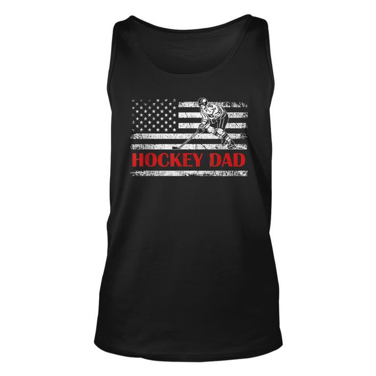 4Th Of July Us Flag Hockey Dad Gift For Fathers Day  Unisex Tank Top
