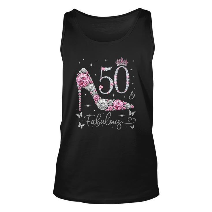 Womens 50 & Fabulous 50 Years Old And Fabulous 50Th Birthday Tank Top