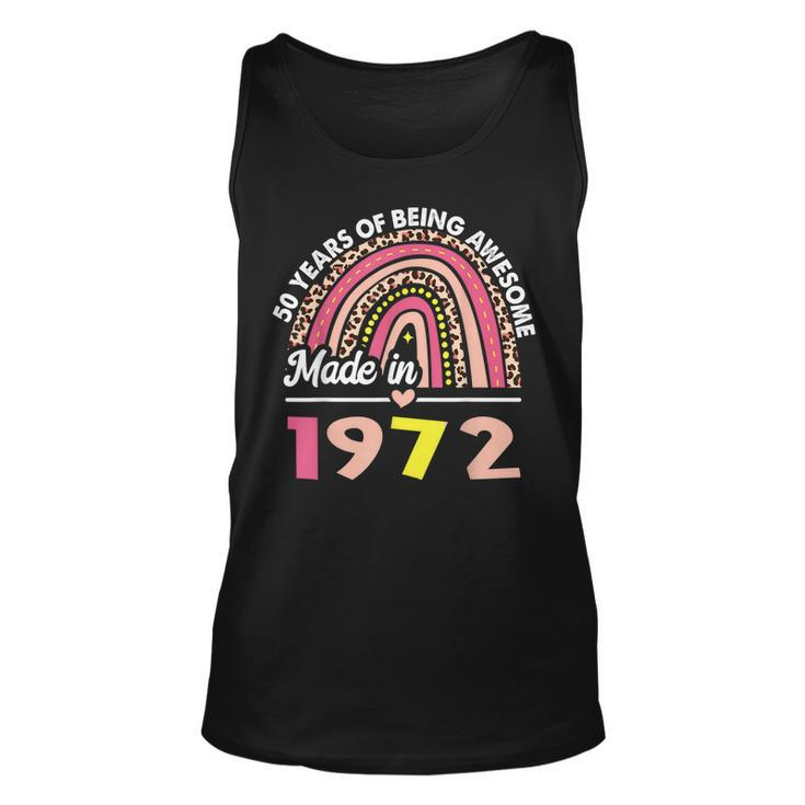 50 Years Old Gifts 50Th Birthday Born In 1972 Women Girls  Unisex Tank Top