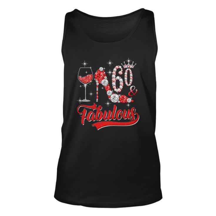 60 And Fabulous 60 Years Old Birthday Diamond Crown Shoes Unisex Tank Top