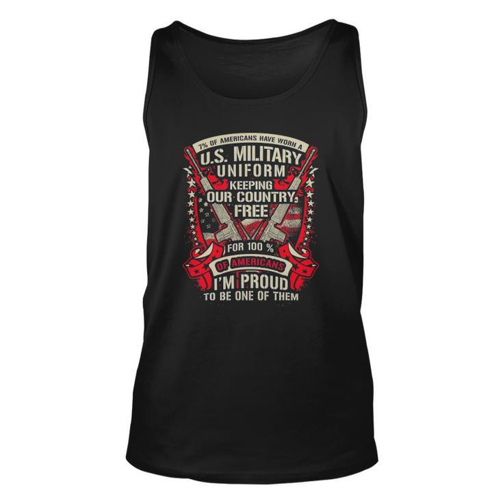 7 Of Americans Have Worn A Us Military Uniform Unisex Tank Top