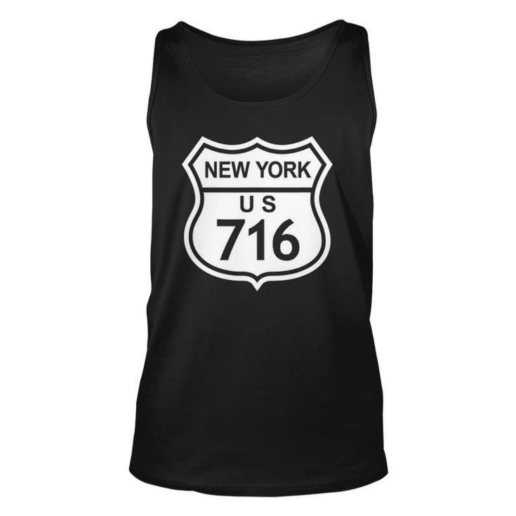 716 New York Area Code Ny Highway Home State Gift Unisex Tank Top