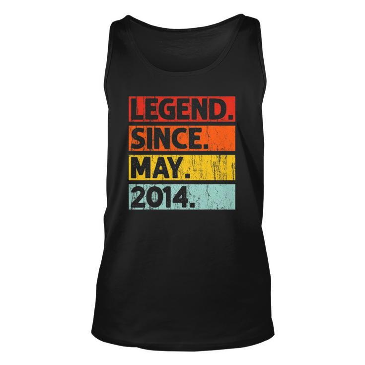 8Th Birthday Gifts Legend Since May 2014 8 Years Old Unisex Tank Top
