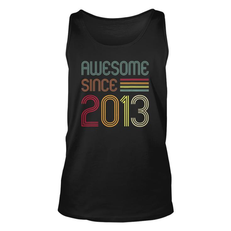9 Years Old Gifts Awesome Since 2013 9Th Birthday Retro Unisex Tank Top