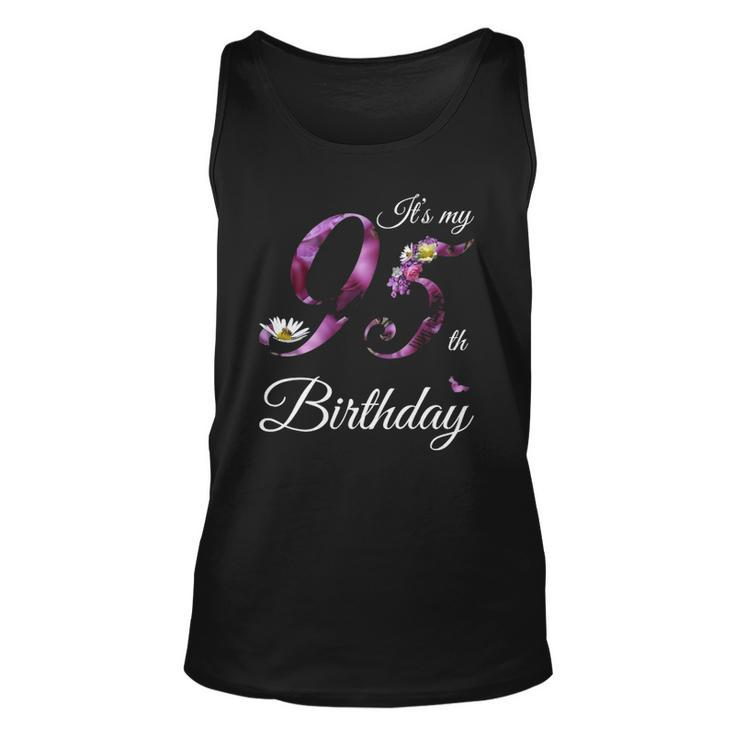 95 Years Old  Floral 1927 Its My 95Th Birthday Gift Unisex Tank Top