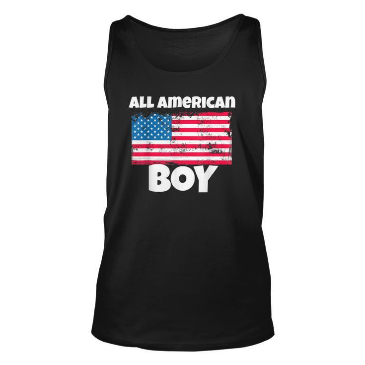 All American Boy Usa Flag Distressed 4Th Of July Unisex Tank Top