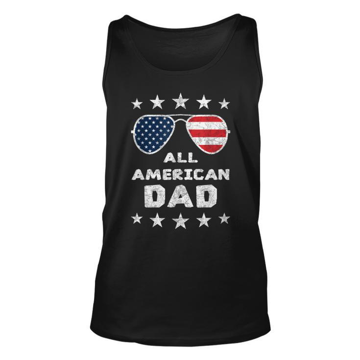 All American Dad Fathers Day 4Th Of July American Pride  Unisex Tank Top
