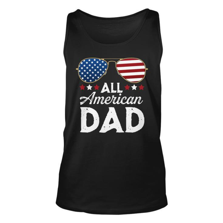 All American Dad Patriotic 4Th Of July Usa Flag Sunglasses   Unisex Tank Top