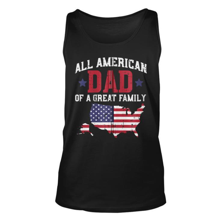 All American Dad Usa Flag 4Th Of July Fourth Patriot Men Zip  Unisex Tank Top