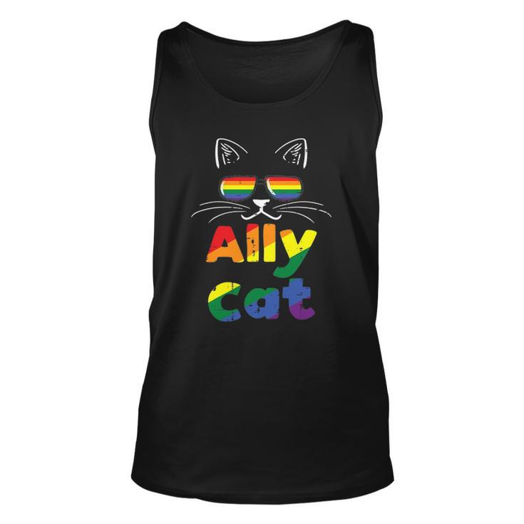 Ally Cat Pride Month Straight Ally Gay Lgbtq Lgbt Women Unisex Tank Top