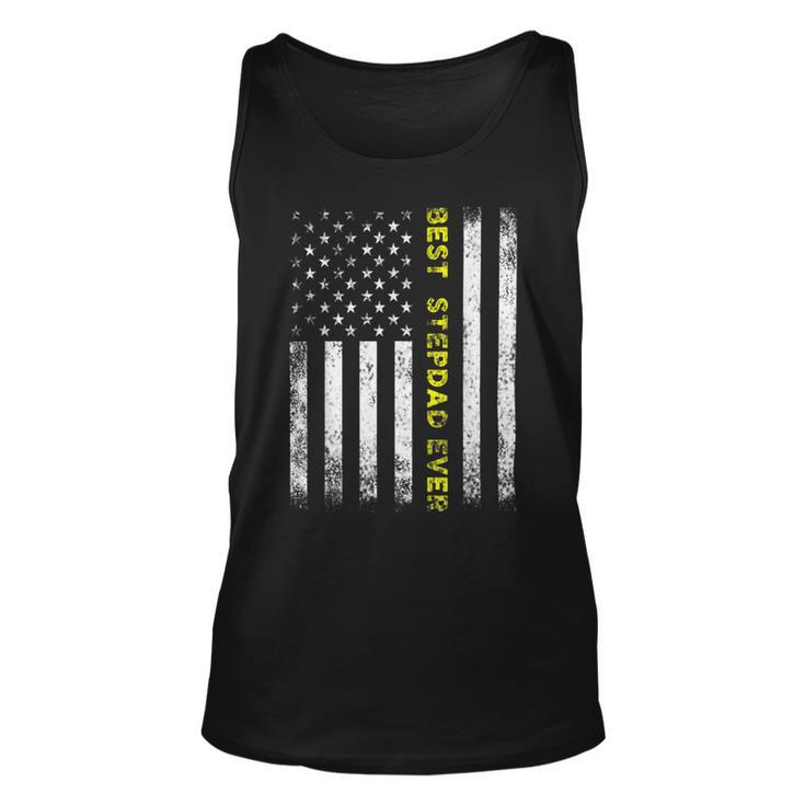 American Flag Best Stepdad Ever Fathers Day Step Dad Daddy Unisex Tank Top