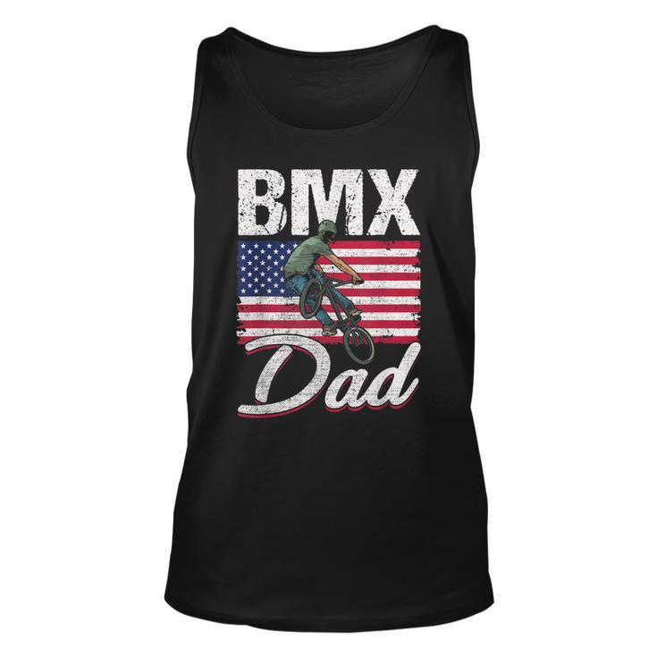 American Flag Bmx Dad Fathers Day  Funny 4Th Of July  Unisex Tank Top