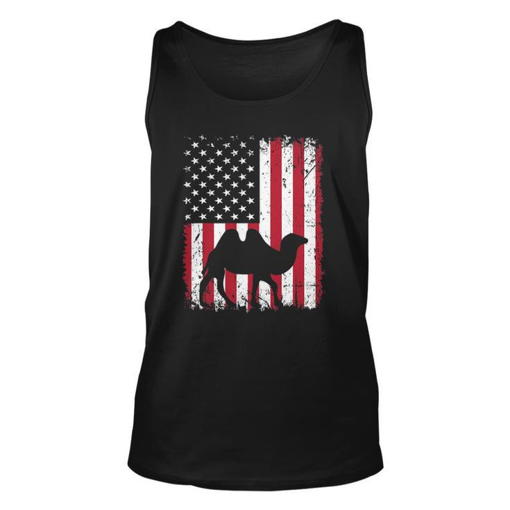 American Flag Camel Animal Vintage 4Th Of July Gift Unisex Tank Top