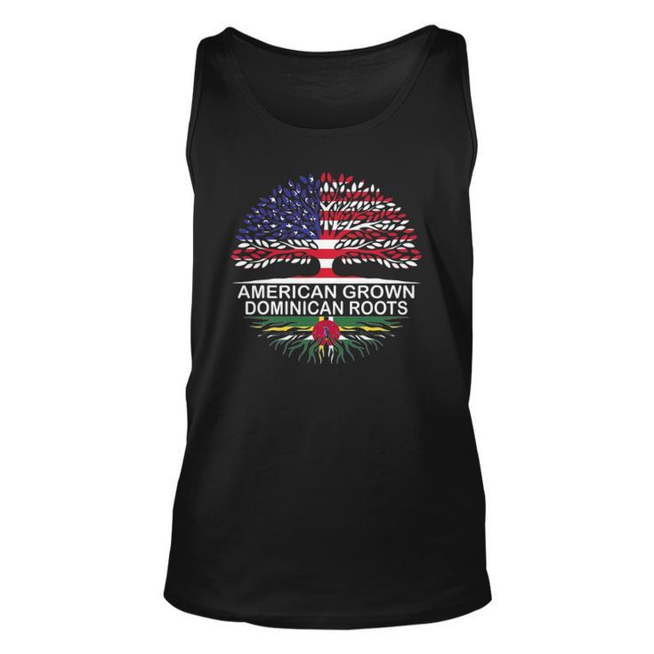 American Grown Dominican Roots Dominica Flag Unisex Tank Top
