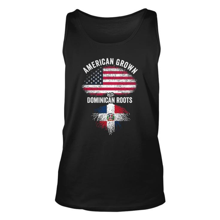 American Grown With Dominican Roots Usa Dominican Flag Unisex Tank Top