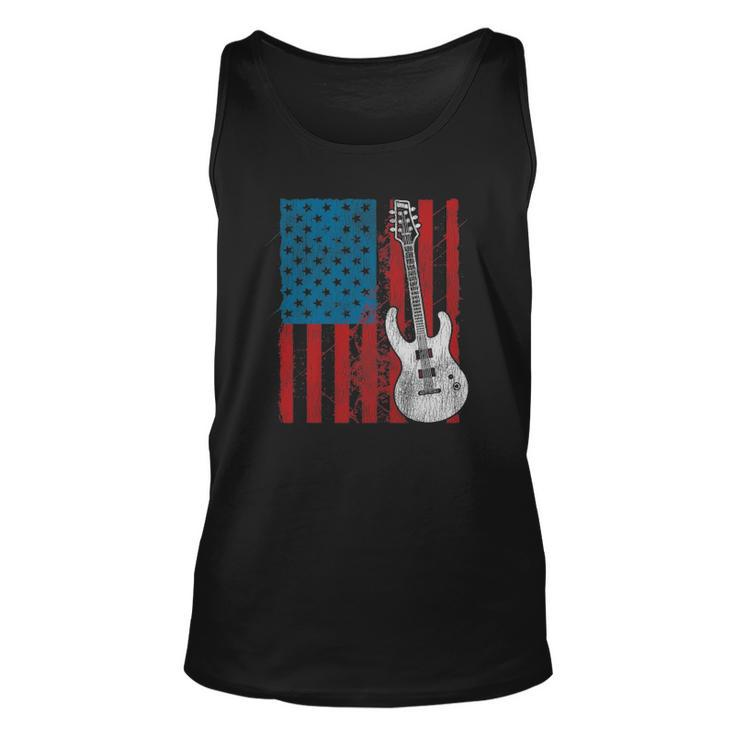 American Pride Guitar Player Gift Guitar Unisex Tank Top