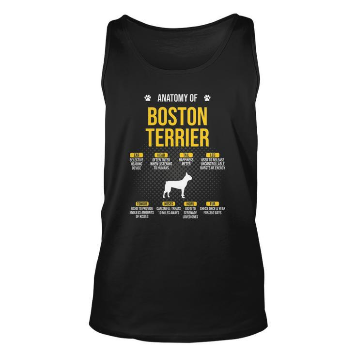 Anatomy Of Boston Terrier Dog Lover Unisex Tank Top