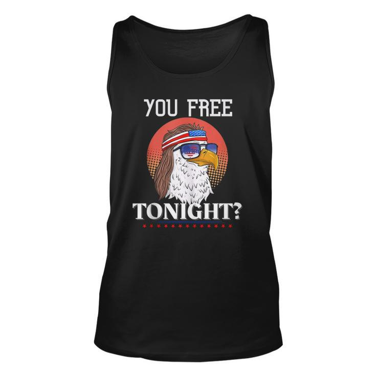 Are You Free Tonight 4Th Of July Retro American Bald Eagle  Unisex Tank Top
