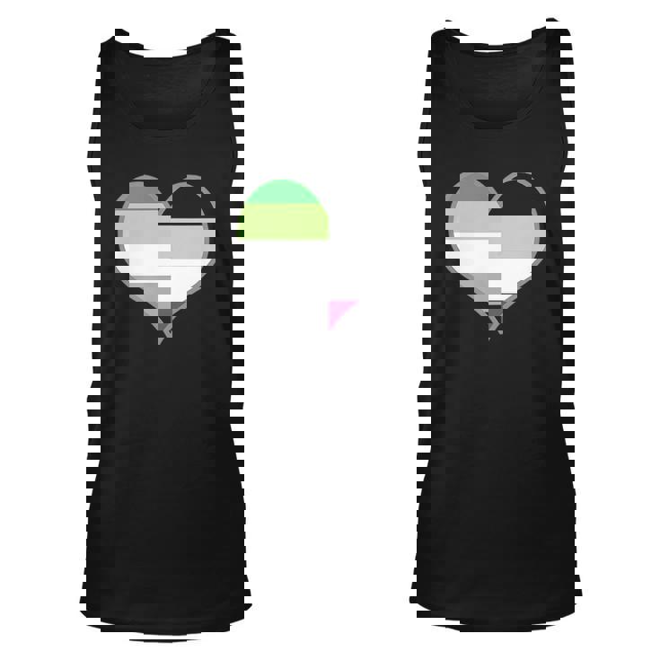 Asexual Aromantic Pride Flag Heart Nonsexual Equality Month Tank Top