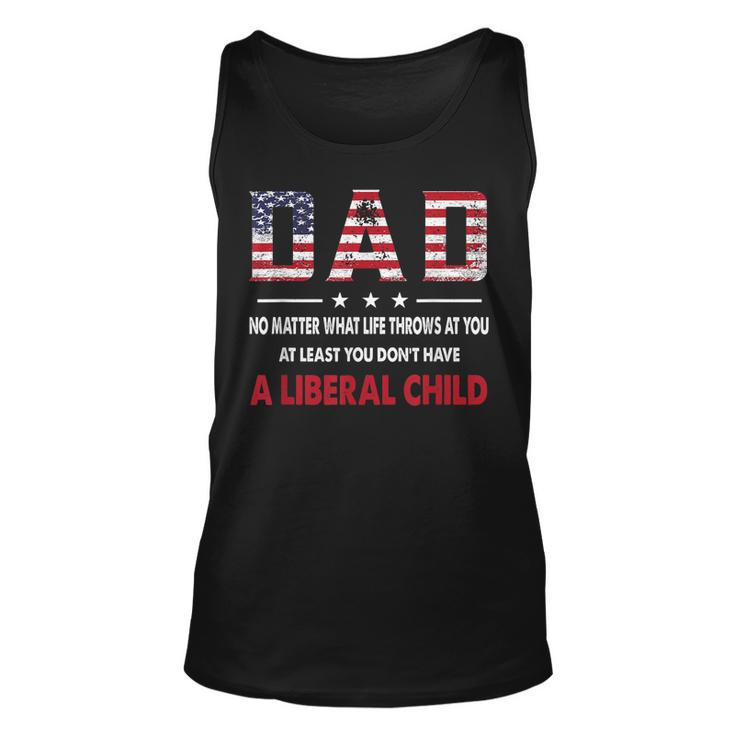 At Least You Dont Have A Liberal Child American Flag  Unisex Tank Top
