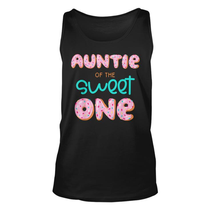 Auntie Of The Sweet One First Birthday Matching Family Donut  Unisex Tank Top