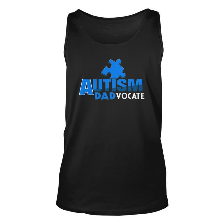 Autism Awareness Autism Dadvocate Autism Dad Unisex Tank Top