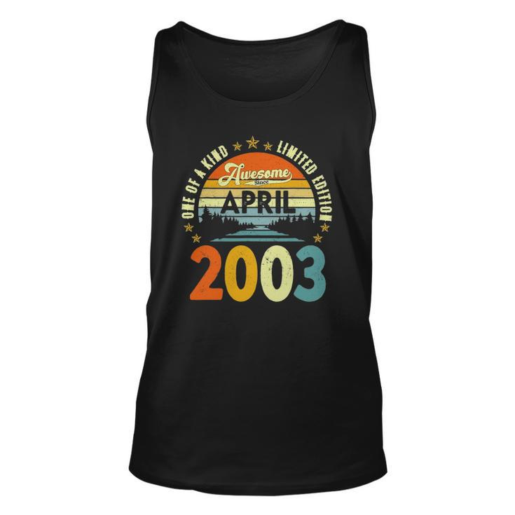 Awesome Since April 2003 Vintage 19Th Birthday Unisex Tank Top