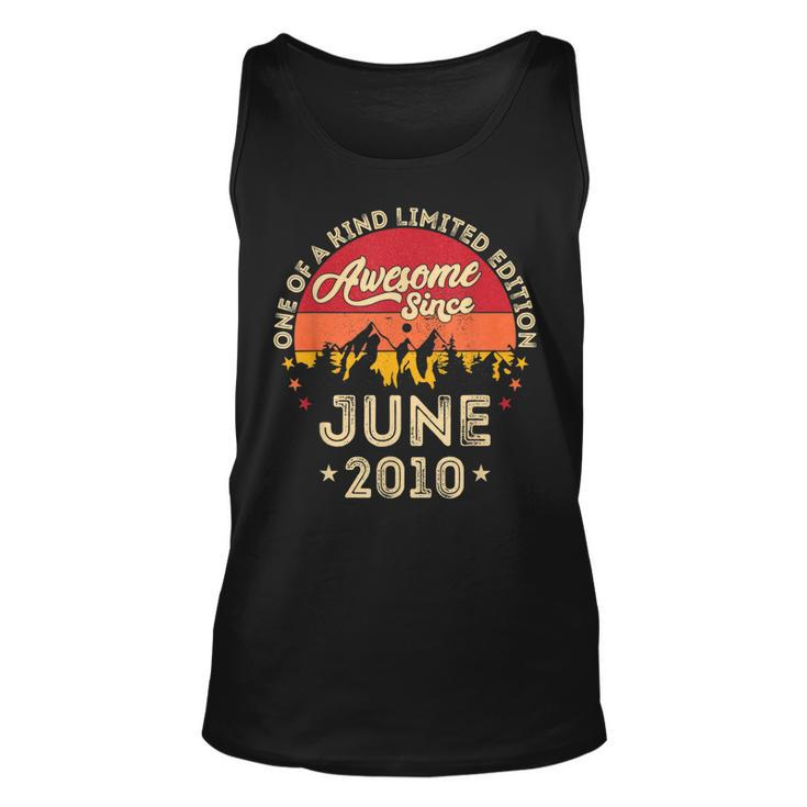 Awesome Since June 2010 Vintage 12Th Birthday  V2 Unisex Tank Top