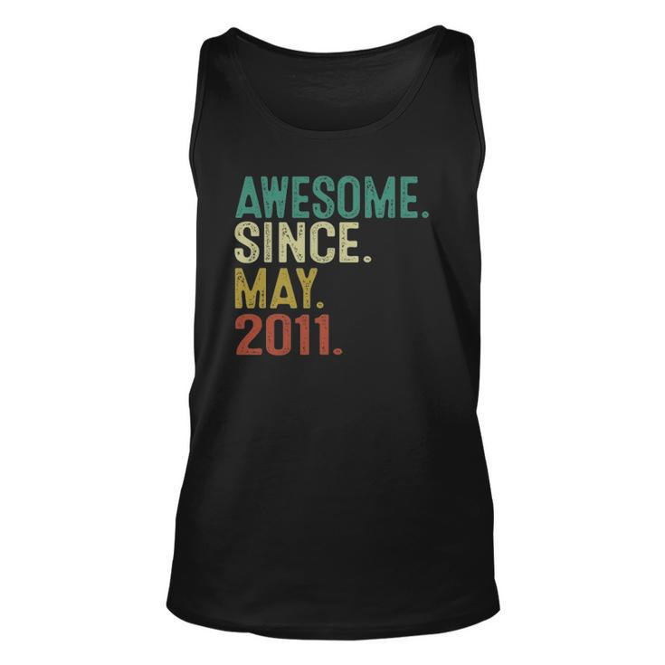 Awesome Since May 2011 Vintage 11Th Birthday 11 Years Old Unisex Tank Top