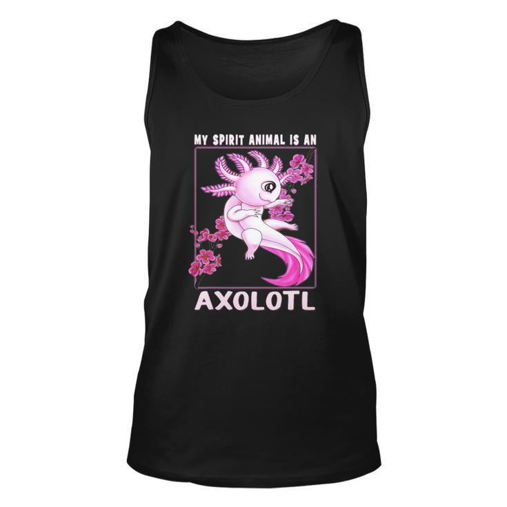 Axolotl Is My Spirit Animal Cherry Blossom Girls Boys Womens Tank Top