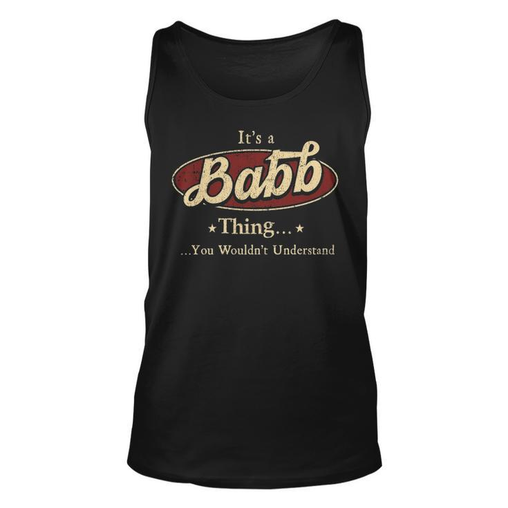 Babb Shirt Personalized Name GiftsShirt Name Print T Shirts Shirts With Names Babb Unisex Tank Top