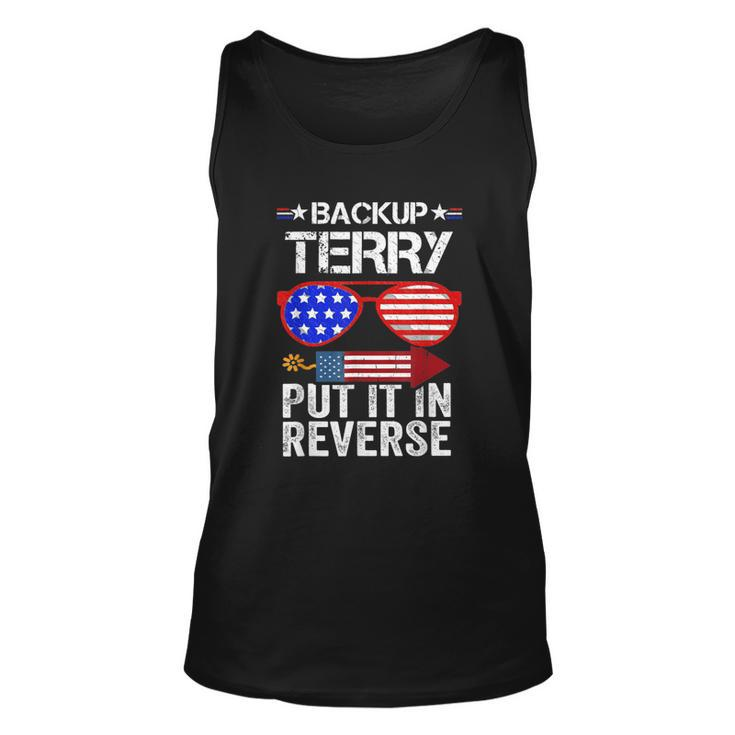 Back It Up Terry American Flag Usa 4Th Of July Sunglasses  Unisex Tank Top