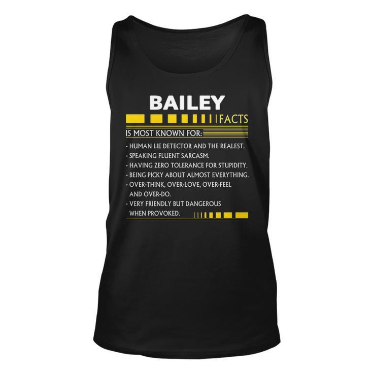 Bailey Name Gift   Bailey Facts V2 Unisex Tank Top