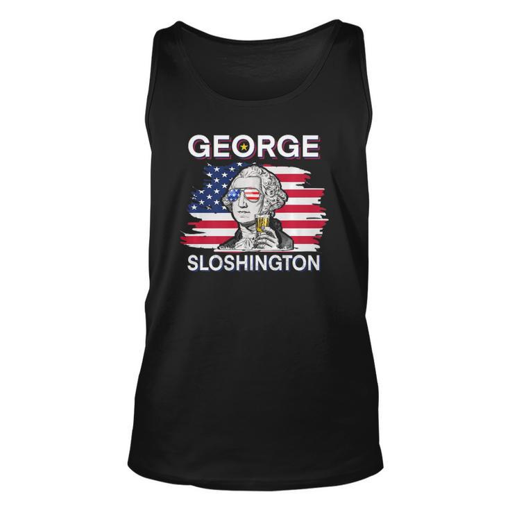 Beer George Sloshington  American Flag 4Th Of July  Unisex Tank Top