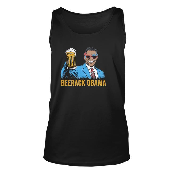 Beerack Obama Drinking Beer Funny 4Th Of July Unisex Tank Top