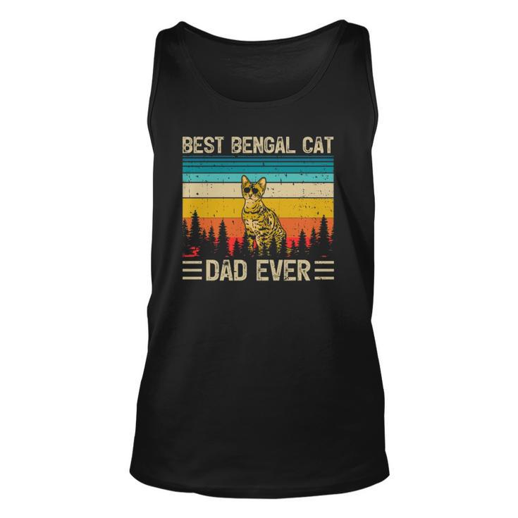 Bengal Cat Vintage Best Bengal Cat Dad Ever Fathers Day Unisex Tank Top