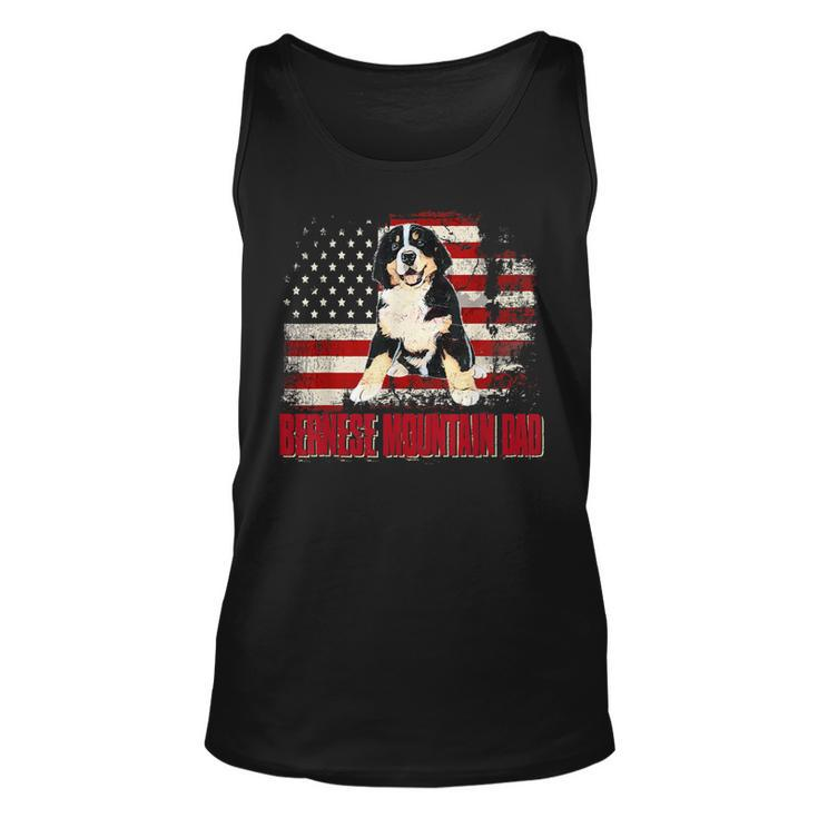 Bernese Mountain Dad American Flag 4Th Of July Dog Lovers V2 Unisex Tank Top
