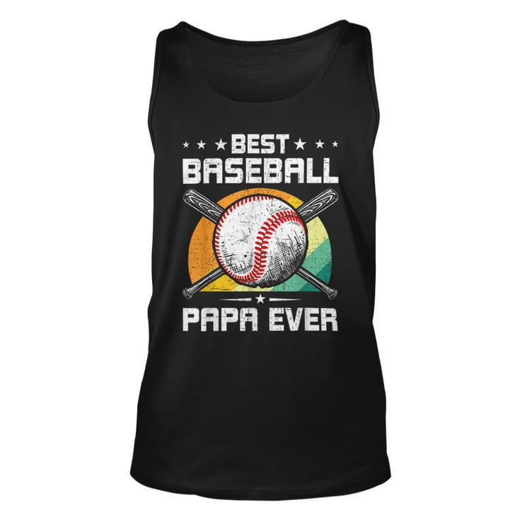 Best Baseball Papa Ever Baseball Lover Dad Unisex Tank Top