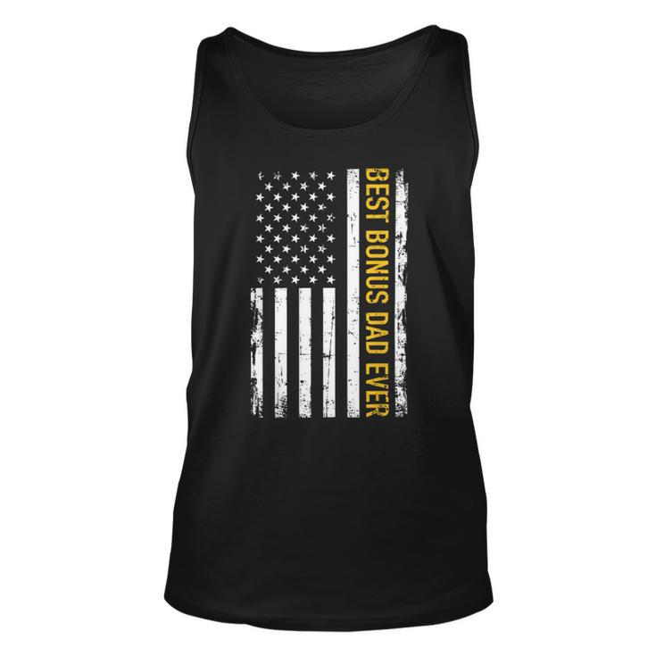 Best Bonus Dad Ever With Us American Flag Unisex Tank Top