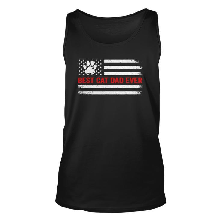 Best Cat Dad Ever American Flag Cat Lovers Fathers Day Tank Top