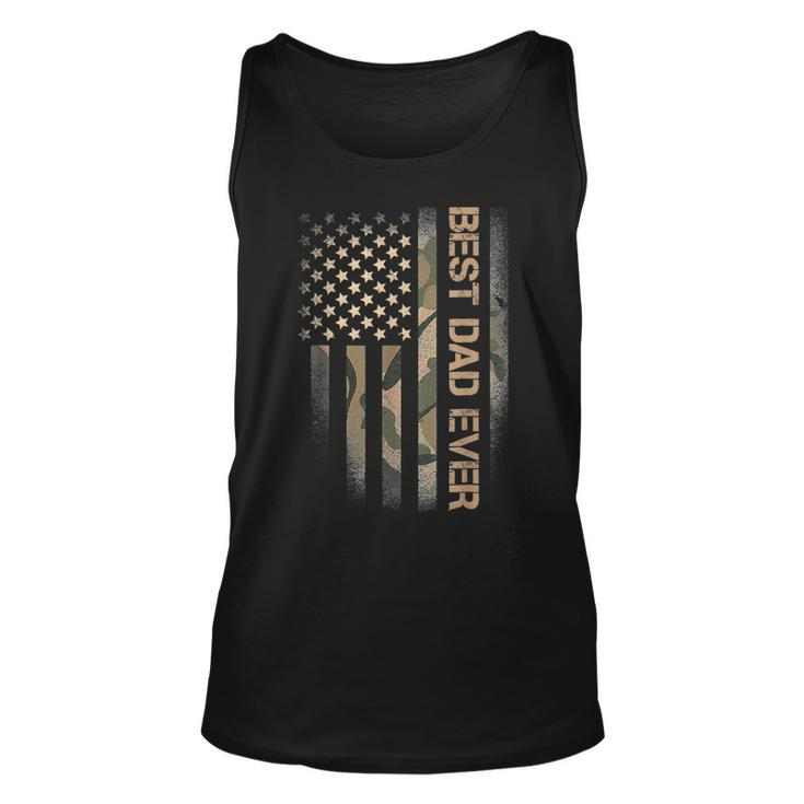 Best Dad Ever Camo American Us Flag Fathers Day 4Th Of July Unisex Tank Top
