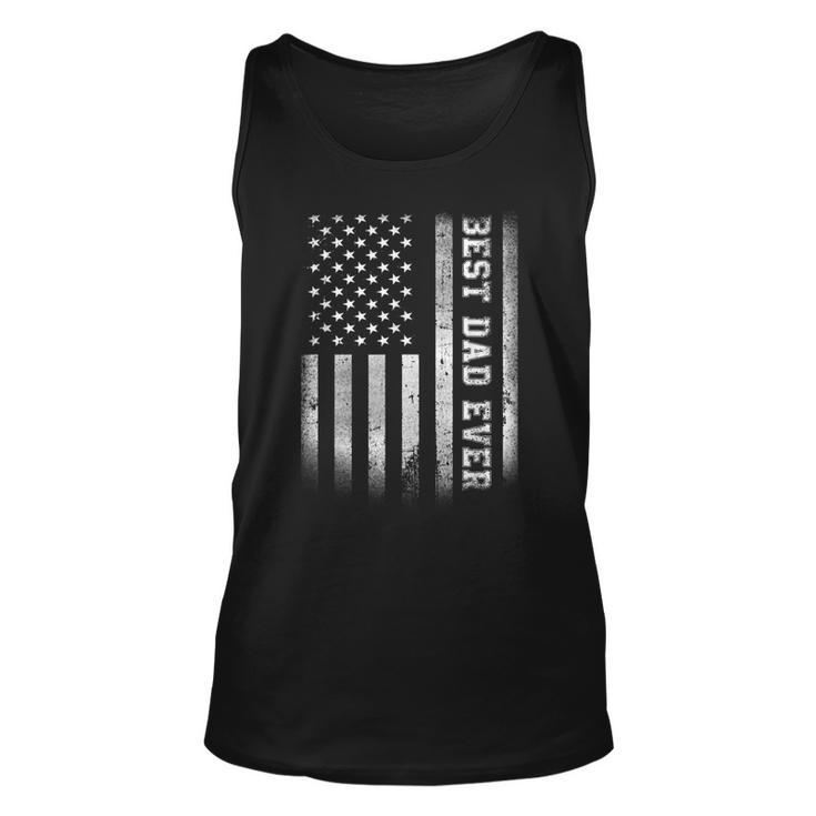 Best Dad Ever Flag American Funny Fathers Day For Dad Son  Unisex Tank Top