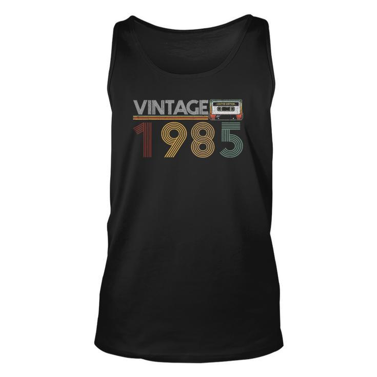 Best Of 1985 37 Years Old Cassette Vintage 37Th Birthday Unisex Tank Top