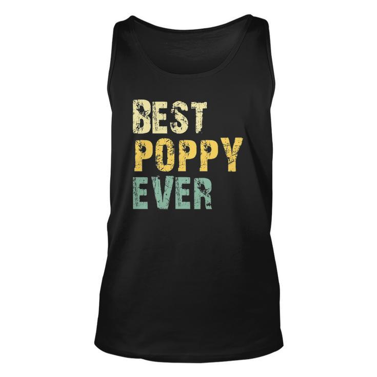 Best Poppy Ever Gift Retro Vintage Fathers Day Unisex Tank Top