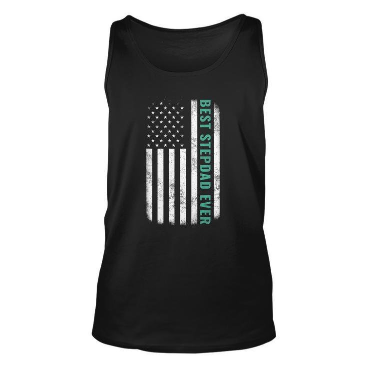 Best Stepdad Ever Vintage American Flag Tee Fathers Day Tank Top